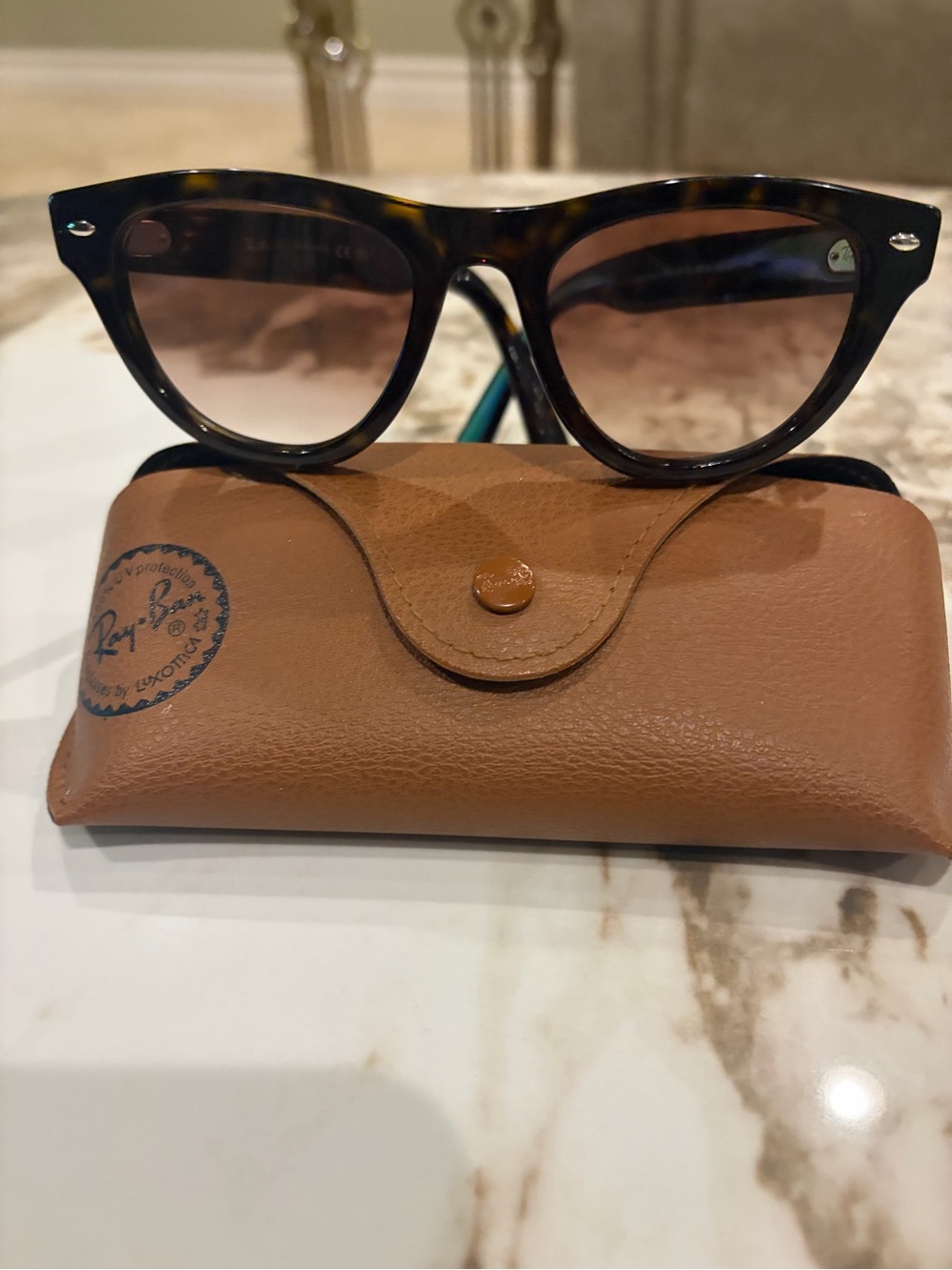 Ray-Ban Women's Tortoiseshell Cat Eye Sunglasses - Brown Gradient Lenses